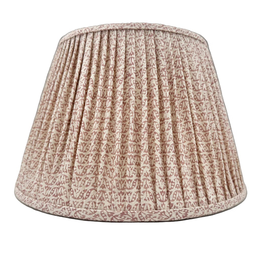 Textured lampshade with a pattern on a white background