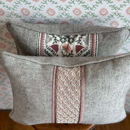 Pink Braid Herdwick Tweed Cushion