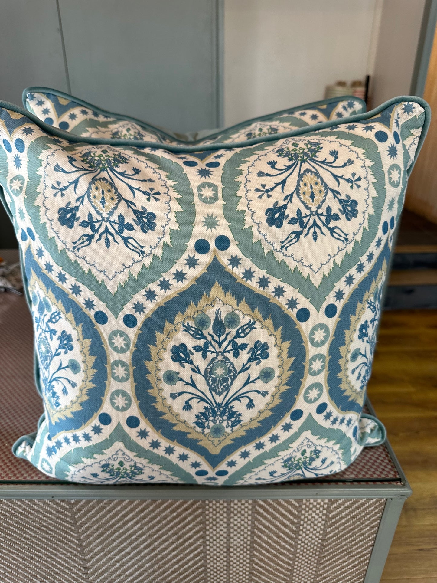 Charlotte Gaisford Camilla Blue Cushion