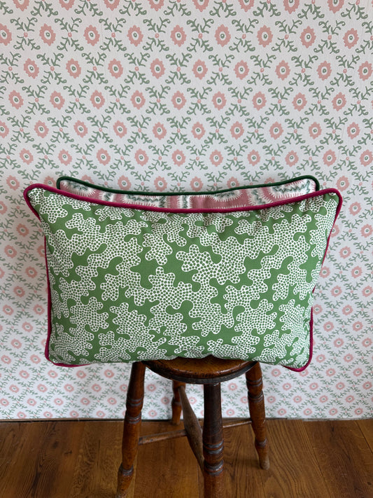 Harlequin Green Cushion