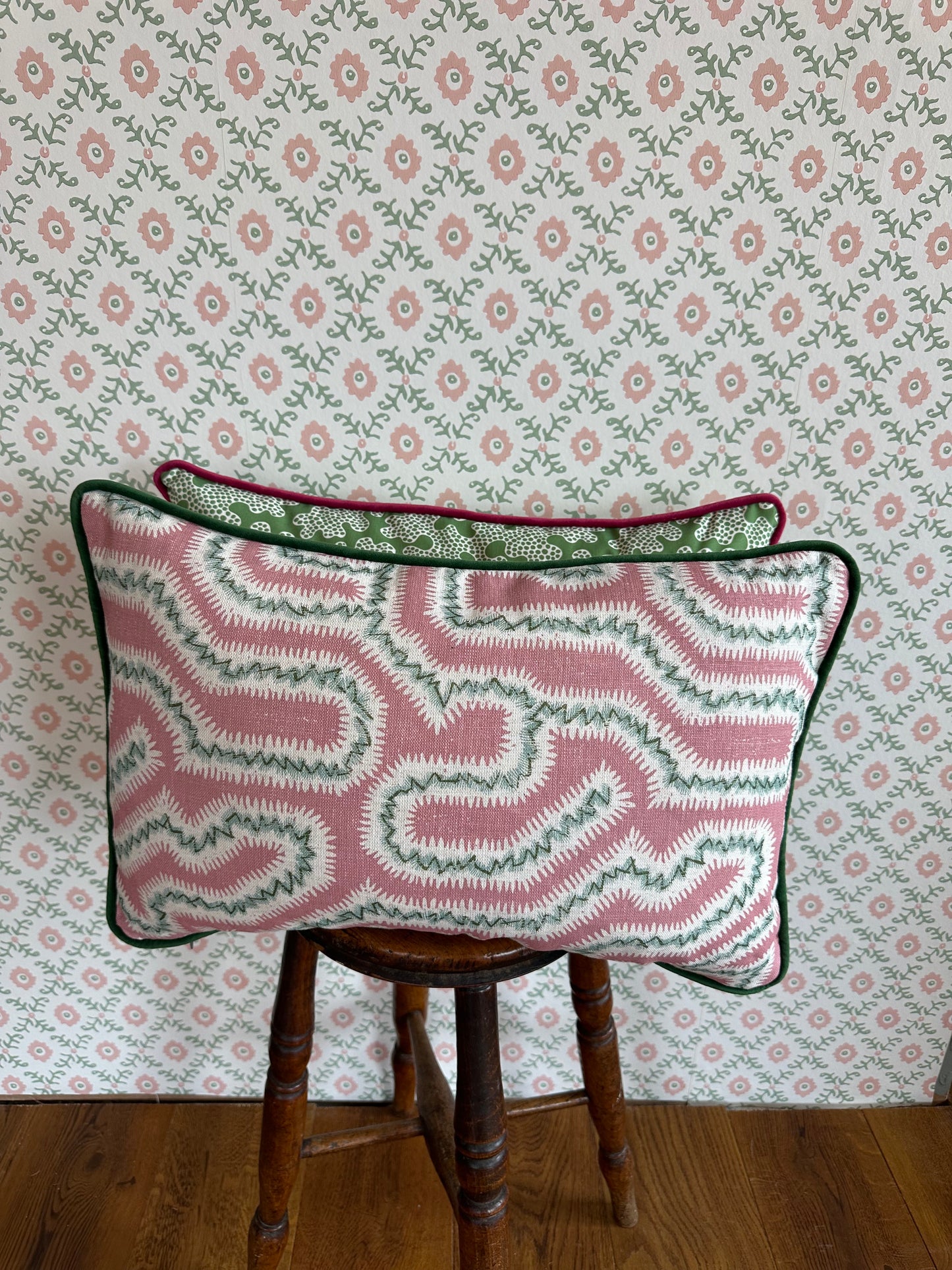 Rapture and Wright Pink Moorish Maze Cushion